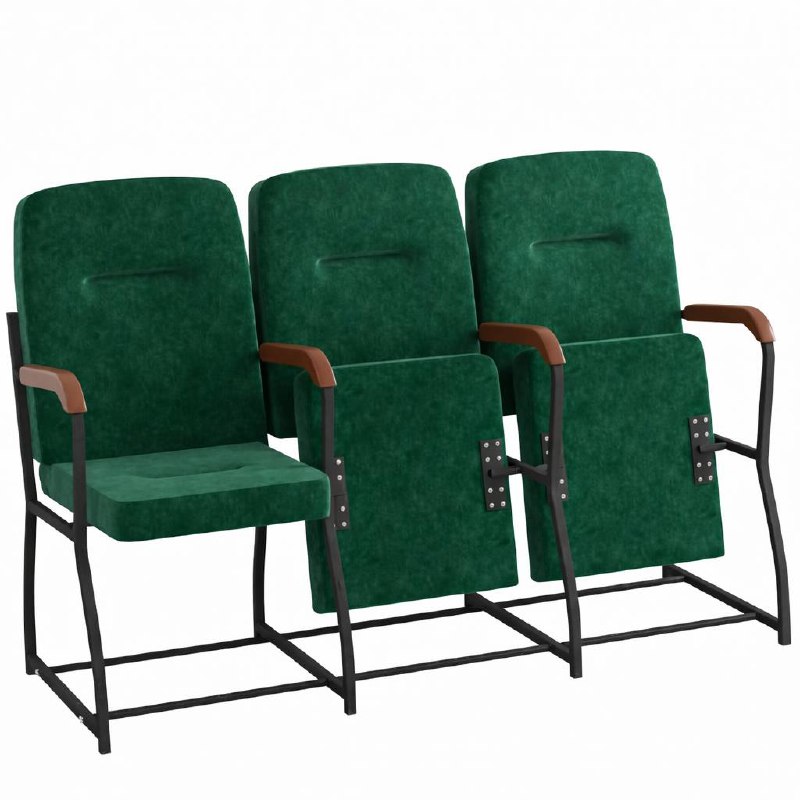 Крісло секційне MEBLIX "Стюард Універсал" з дерев'яними підлокітниками 3 секції